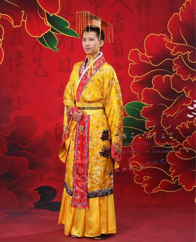 Traje antiguo traje del emperador chino ropa hanfu ropa de hombre hanfu Tang Suit Hanfu Stage Show danza folclorica china