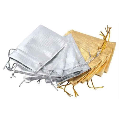 of Gold Silver Stain Organza Jewelry Gift Wedding Favors PACKING Bags Pouch