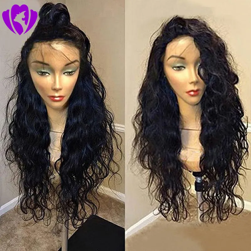 Long Body Wavy Synthetic Lace Wig braided wig Free Part Heat Resistant Synthetic Lace Front Wig with baby hair for black Women