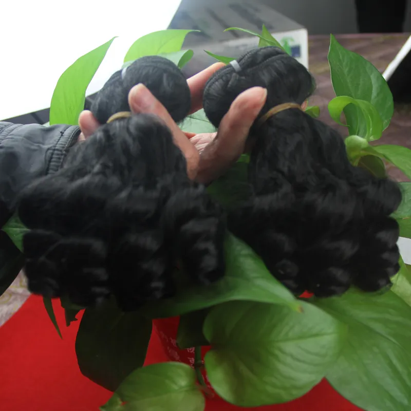 Loose Wave Hair Weave Bundlar Natural Black Remy Hair Weave Buntles Double Drawn Human Hair Weave Bundlar