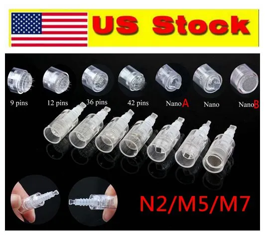 Stock!/9/12/36/42pins /Nano Replacement Microneedle Needle Cartridges Skin Care for Dermapen dr pen /N2/M5/M7