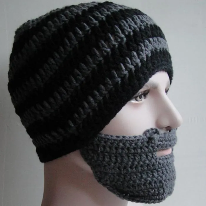 Crochet Detachable Mustache Knitted Hat: Funny Winter Warm  display picture 3
