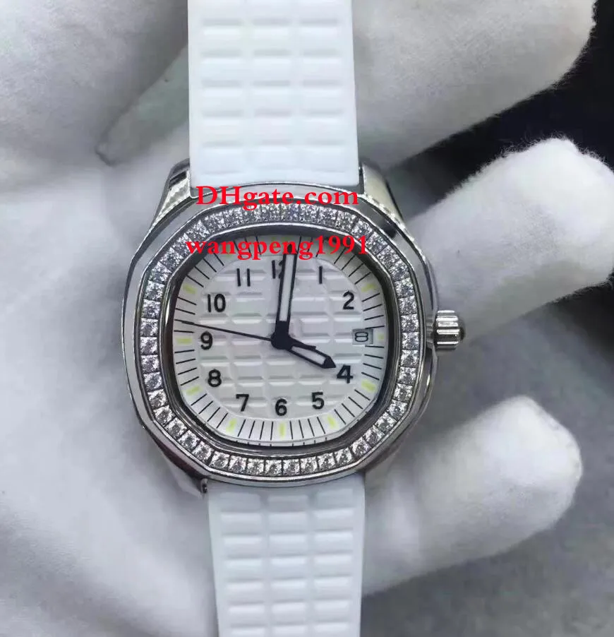 6 스타일 레이디 시계 5067a-011 35mm VK Quartz 화이트 다이얼 날짜 다이아몬드 국경 크로노 그래프 여성 시계 시계