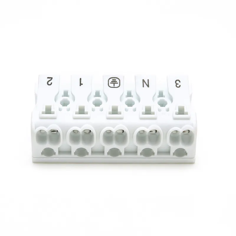 Spring Terminal Block Quick Lamp Wire Connector Electrical Cable Clamp Screw PlugOut Type Pitch 923 P05 white1594213