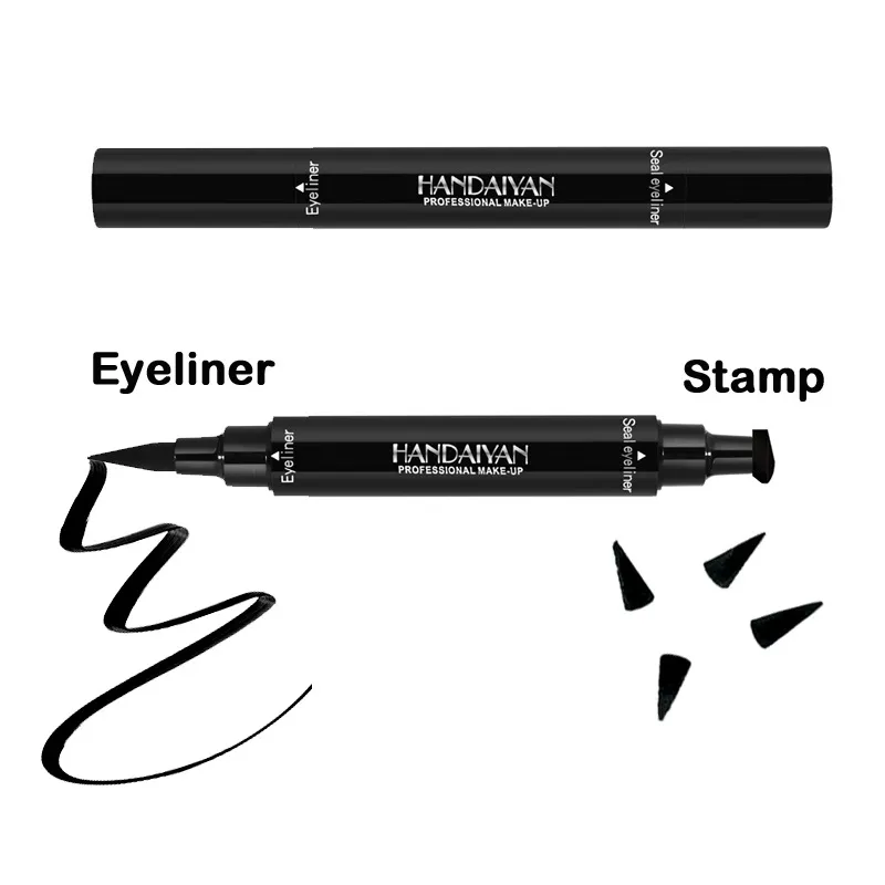 DHL Drop en stock HANDAIYAN double tête joint Eyeliner triangle joint Eyeliner 2 et 1 ETANCHE EYELINER1514864