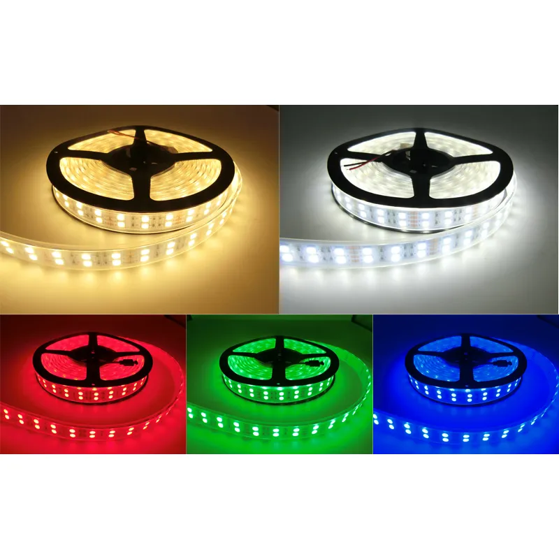 LED Strip 5050 120 LED / M DC12V Silikonowa Rurka Wodoodporna Elastyczna LED Light Light Double Row 5050 Taśmy LED 5M / 