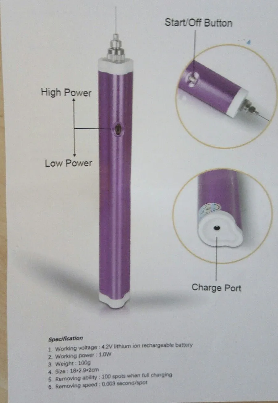 Purple agujas facial eliminacion de manchas pecas Removal Pen