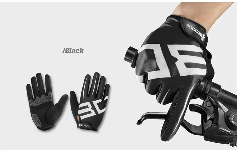 Baodun Mężczyźni Kobiety Rękawice Rowerze Pełny Palcowy Motocykl Bokserki Giemy MTB Road Bike Rower Riding Mittens Gants Velo Luvas De Goleirro