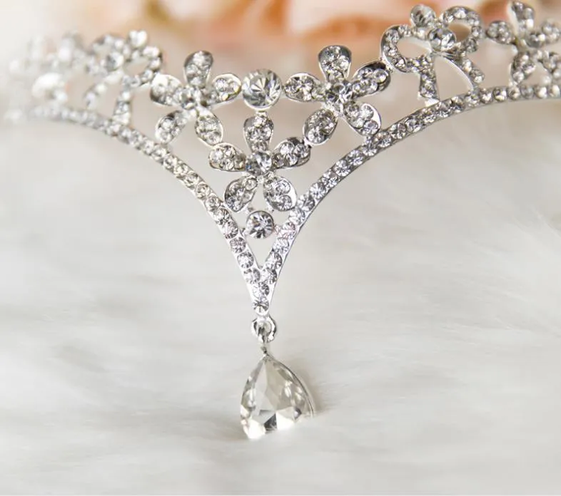 Panna młoda Frontlet Diamond Wedding Bride Headress Biżuteria Wisiorek Brwi