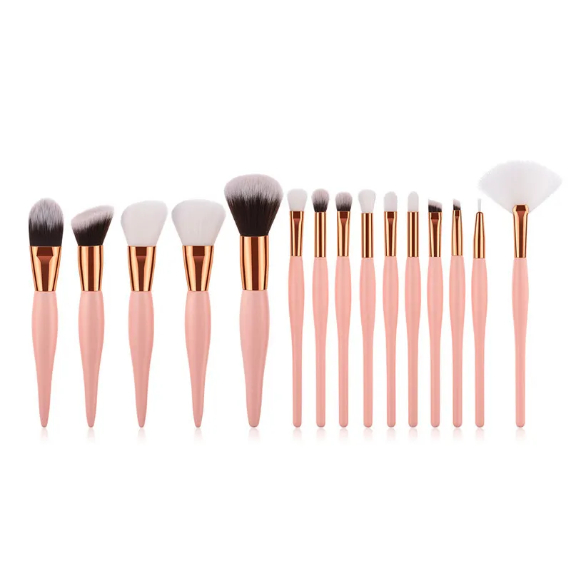 Professional Makeup Brush Set - Fan, Powder, Foundation, Eyeshadow, Eye ...