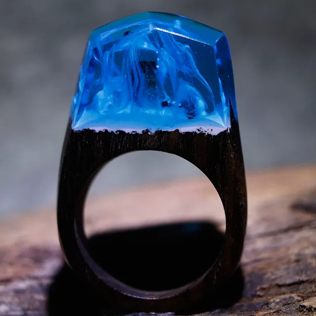 Anello In Resina In Legno Fatto A Mano Uomini E Donne Motivi Di Piante Unici Gioielli Punk Alla Moda Hip Hop Da 16 76 DHgate