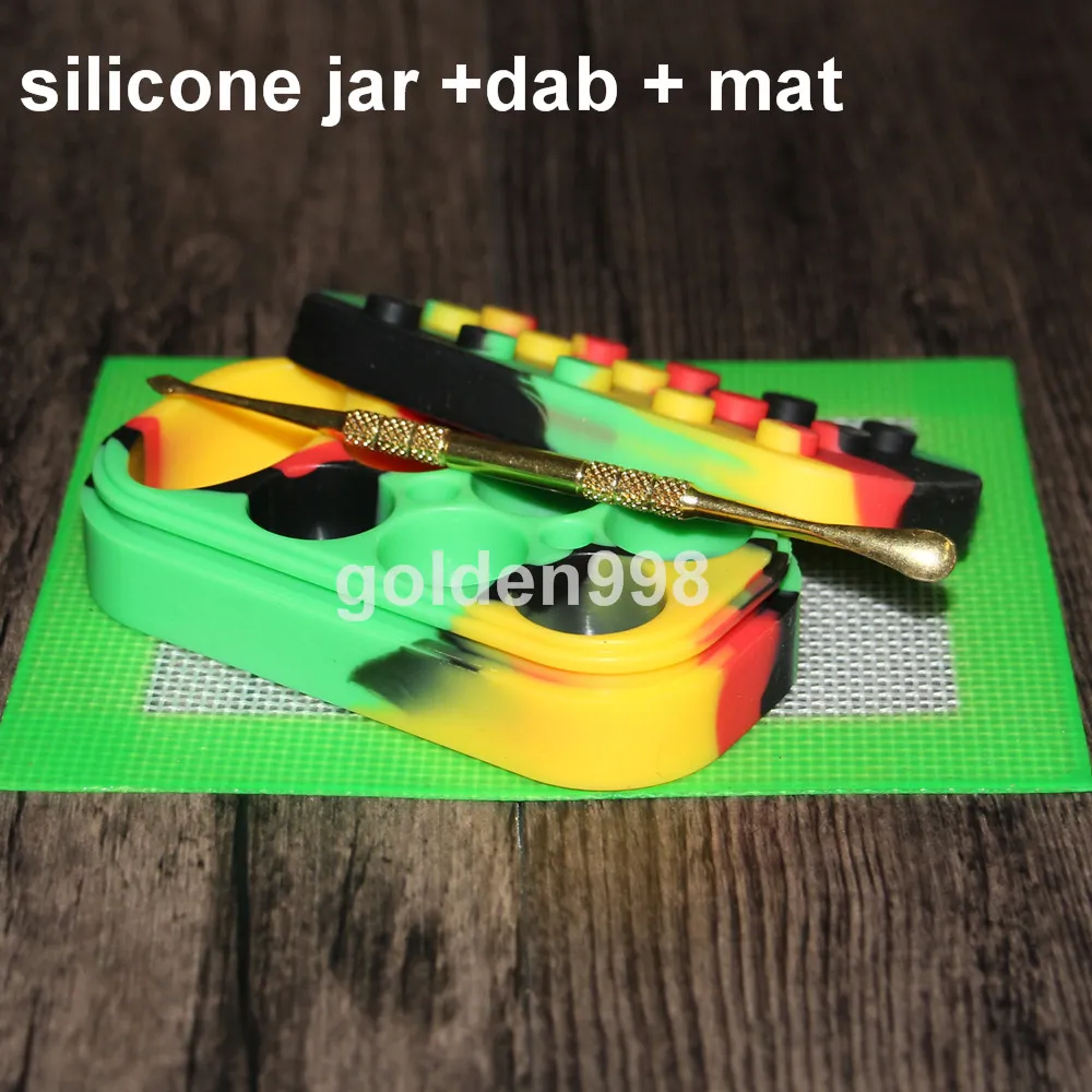 Boxen Silikonöl -Konzentratbehälter für nicht klebrige Mini Bho Pad Silicon Dab Wachsbehälter Gummi -Slick -Glas