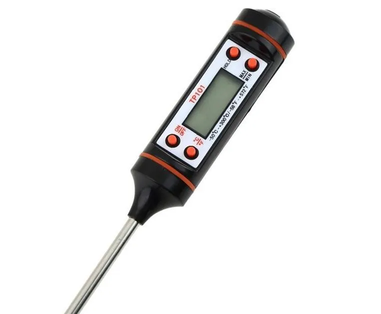 200 pçs / lote Digital Termômetro PARA CHURRASCO Cozinhar Sonda de Carne Termômetro de Cozinha Instant Digital Temperatura Read Food Probe fast