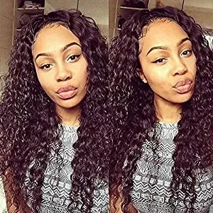 360 Lace Frontal Perücke Wasserwelle vorgezupft Echthaar Perücken für schwarze Frauen Brasilianisches HD Schweizer Babyhaar (18 Zoll, 130 Dichte) DIVA1