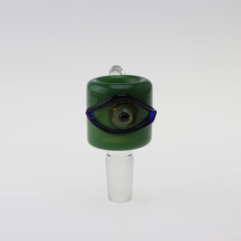 Beracky New Heady Glass Bowl colorful Glass Eye Bowl for Bongs With Male 14.4mm joint for glass Bongs water pipes