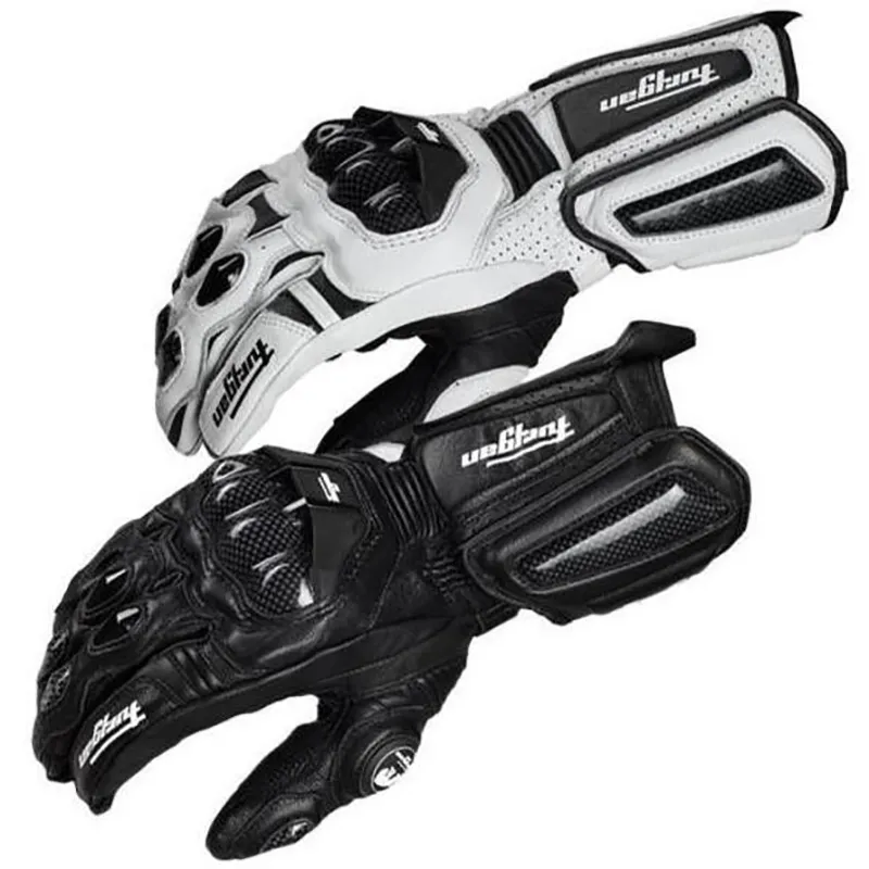 Alta Qualidade Fibra De Carbono Luvas de Motocicleta de Couro Homens Ciclismo Racing Guantes Moto Motor Motor Luvas Grátis