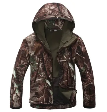 Herr Hoody Softshell Jacka Herr Vattentät Kappa Kamouflage Huv Grön Camo Kläder Vindtät Herr Windbreaker Jacka Kappa