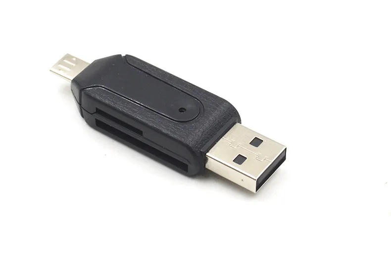 2 1 카드 리더 SD 마이크로 SD TF 슬롯 OTG 어댑터 마이크로 USB 2.0 안드로이드 휴대 전화 태블릿 컴퓨터