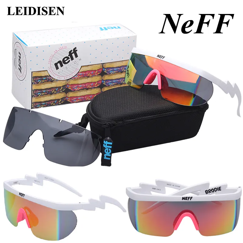 Avec Box Fashion Neff Sunglasses Men / Femmes Designer de marque Sun Glasshes Driving Street Eyewear 2 Lens OCULOS DE SOL FEMININO D18101302