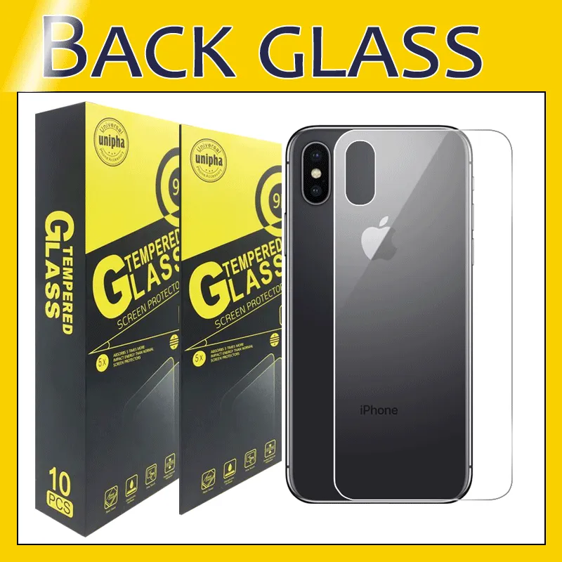 Anti-uiteenlopende back-gehard glazen rugscherm beschermer voor iPhone 13 12 Mini 11 Pro X XR XS Max 8 7 6s plus 2.5D-film met retailpakket