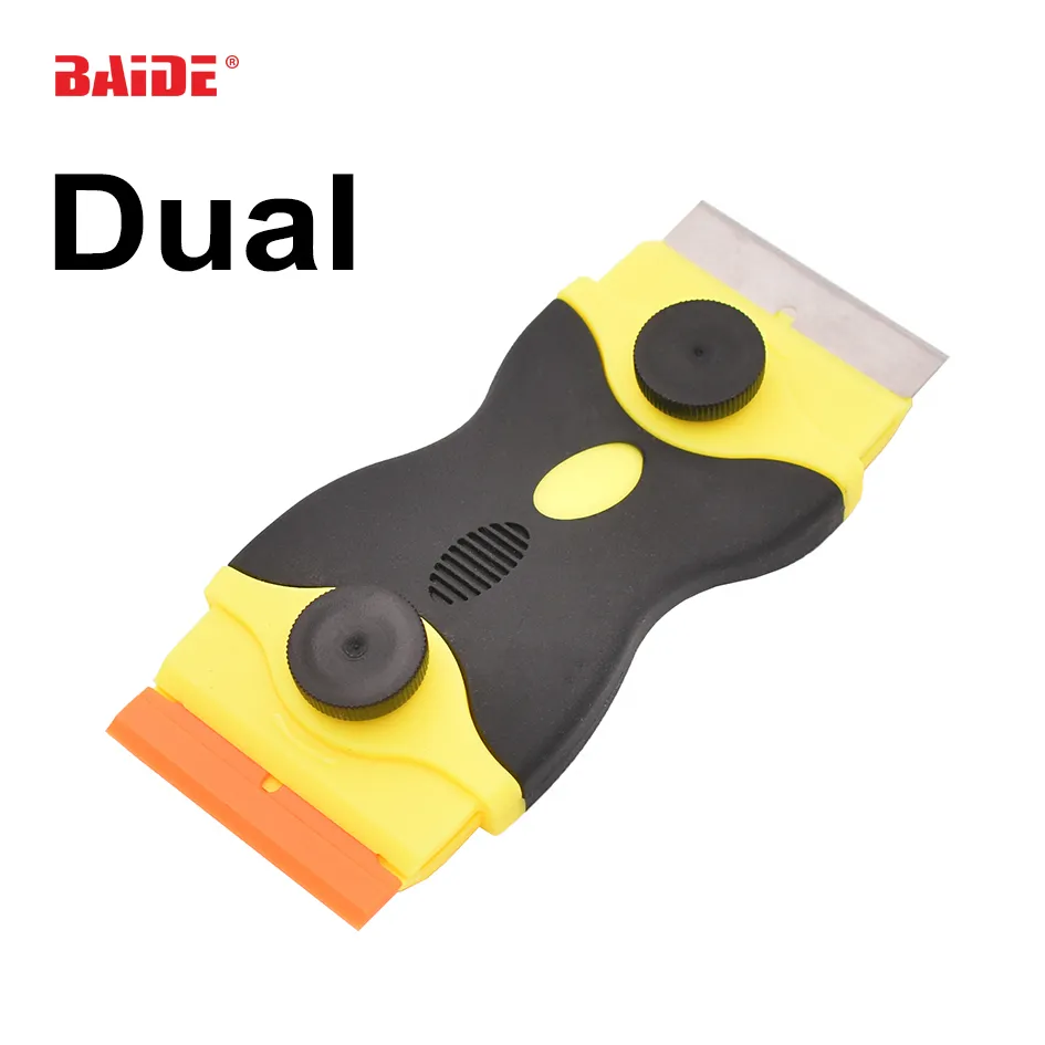 Grattoir à couteau jaune avec lame en métal Lame en plastique Colle à double extrémité Retirer la pelle à couteau pour réparation d'écran de téléphone iPad Remplacer l'outil 