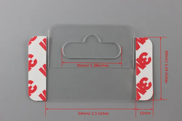 Opvouwbare PVC Packing Card Accessoire Pet Hook Merchandise Box Packing Hanger PVC Display Hook