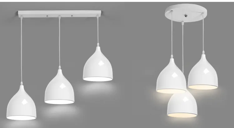 Nordic LED ristorante tre lampade lampadario sala da pranzo luce cucina personalità creativa lampada da studio lampada da tavolo singola barra