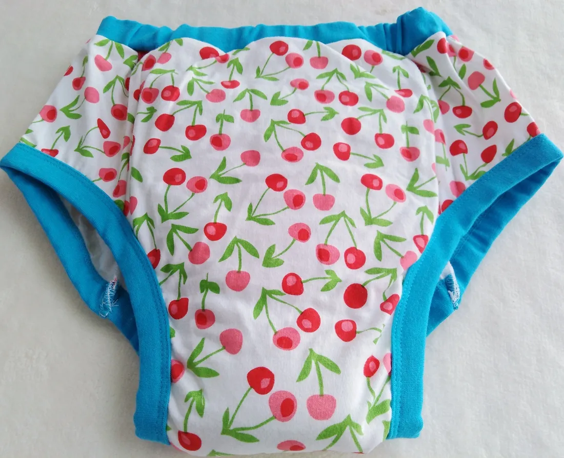 Red Cherry Printed ABDL Cloth Reusable Nappy Pants For Adults And ...