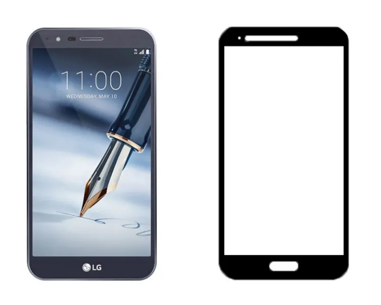 Full Cover Harted Glass Screen Protector do LG Stylo 2 LS775 HD HD LS676 X Power 2 K8 2017 z OppPag