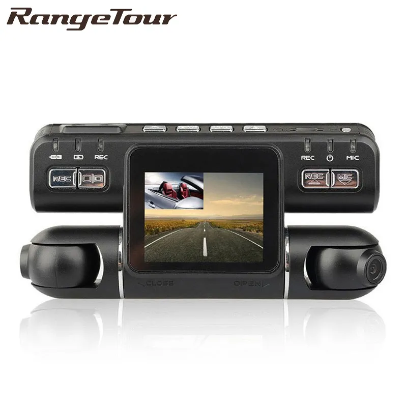 Range Tour Car DVR Dual Obiektyw I4000 HD Car DVR Recorder 2,0 calowy LCD G-Sensor Dash Cam Black Box