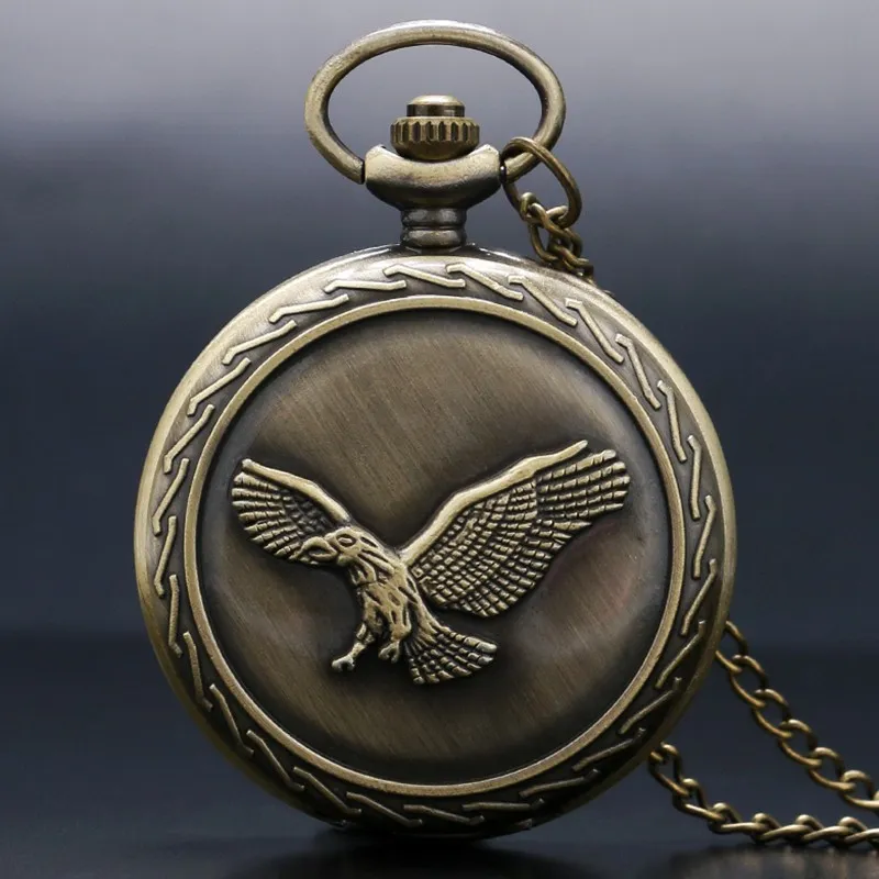 Wholesale 50pcs/lot classic Eagle Pocket watch vintage pocket watch Men Women antique models Tuo table watch PW141