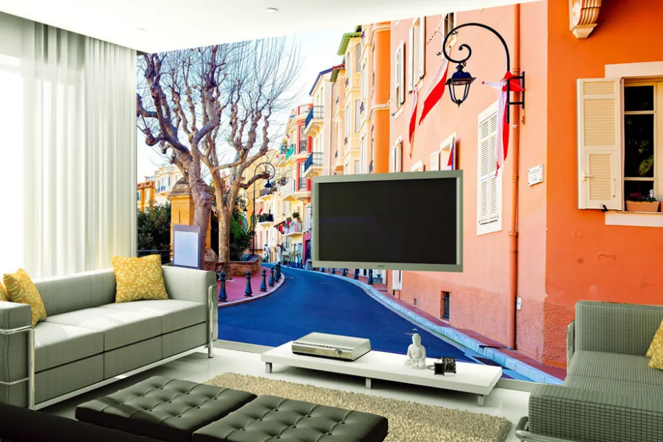 Home Decor гостиная настенное покрытие на заказ любой размер росписи 3D обои европейский город уличный пейзаж обои 3D росписи для гостиной