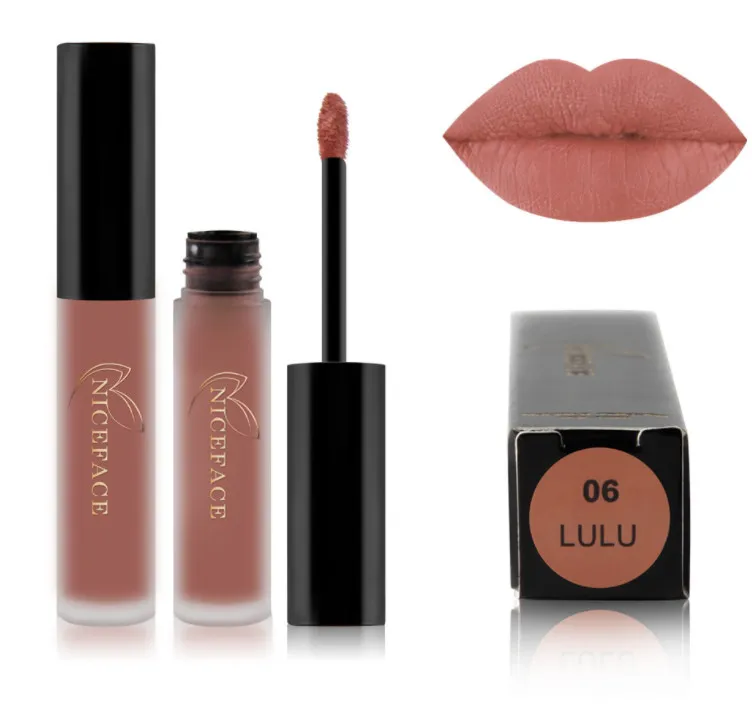 Niceface Lipgloss Pencil Kosmetics Matte Lips Pigment Nude warga długotrwały matowy połysk makijaż ołówkowy BEA0609770623