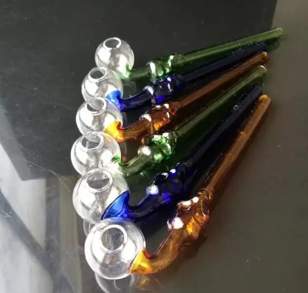 Pot à bulles de flexion d'os de paturon de couleur, bongs en verre en gros conduites d'eau d'huile conduites d'eau en verre plates-formes pétrolières fumer, livraison gratuite