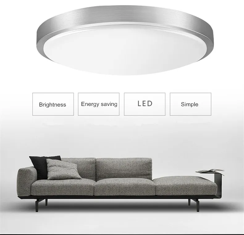 Modern runda LED takljus DIA21CM 12W yta monterad enkel foajé fixtures studera matsal vardagsrum hemkorridor belysning