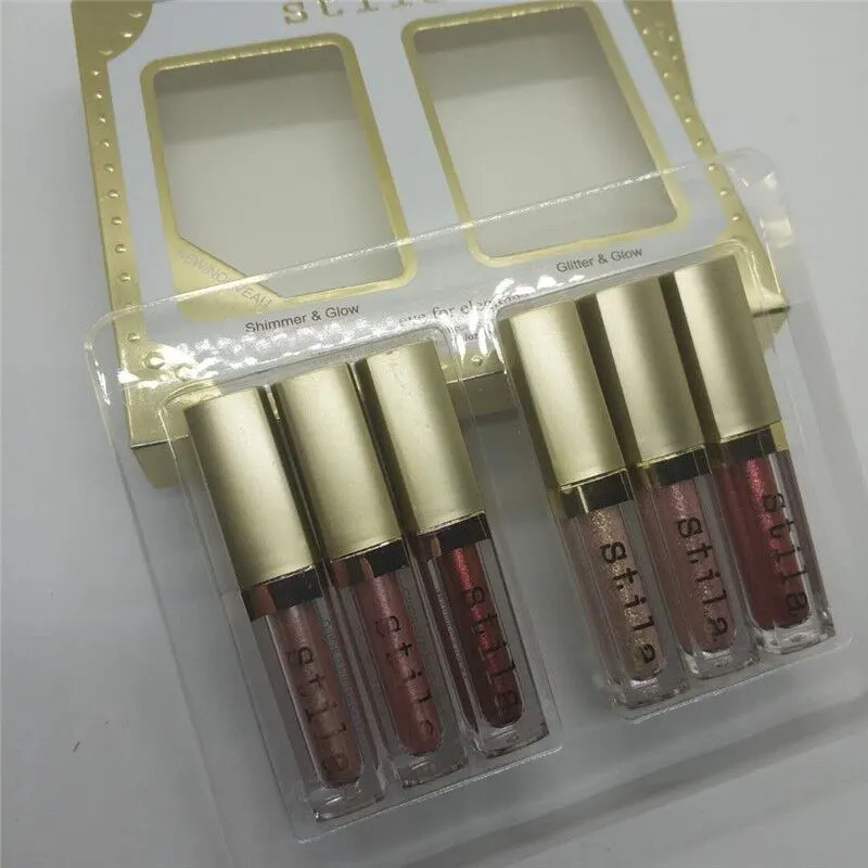 New Makeup brand Stila Eye for Elegance Shimmer Glow Liquid Eyeshadow Set High quality DHL shipping