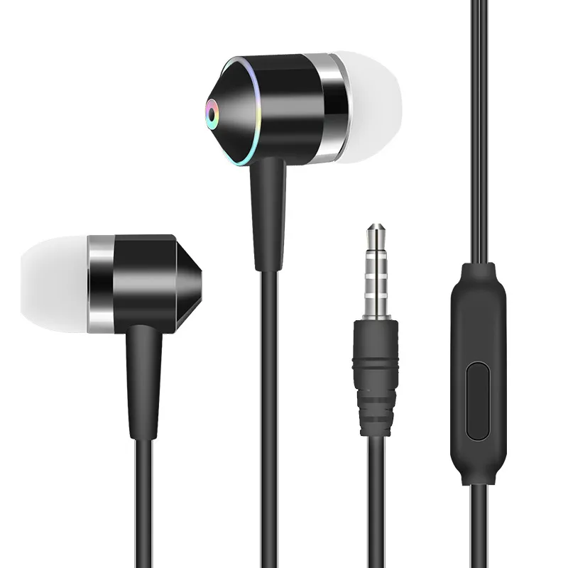 Universal In ear fone de ouvido com música MIC para iphone Anddoid telefone ipad com saco de varejo