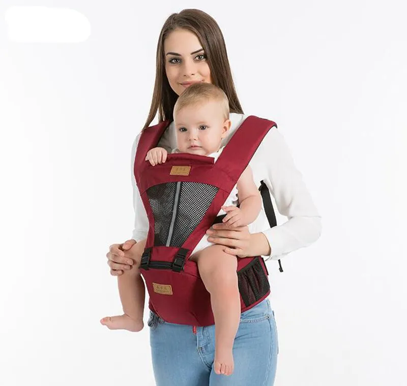 Respirável Bebê Cintura Tamborete Crianças Confortáveis ​​Ombros Transportadora com assento do quadril Criança Sling Mochilas 4 Cores DHT358