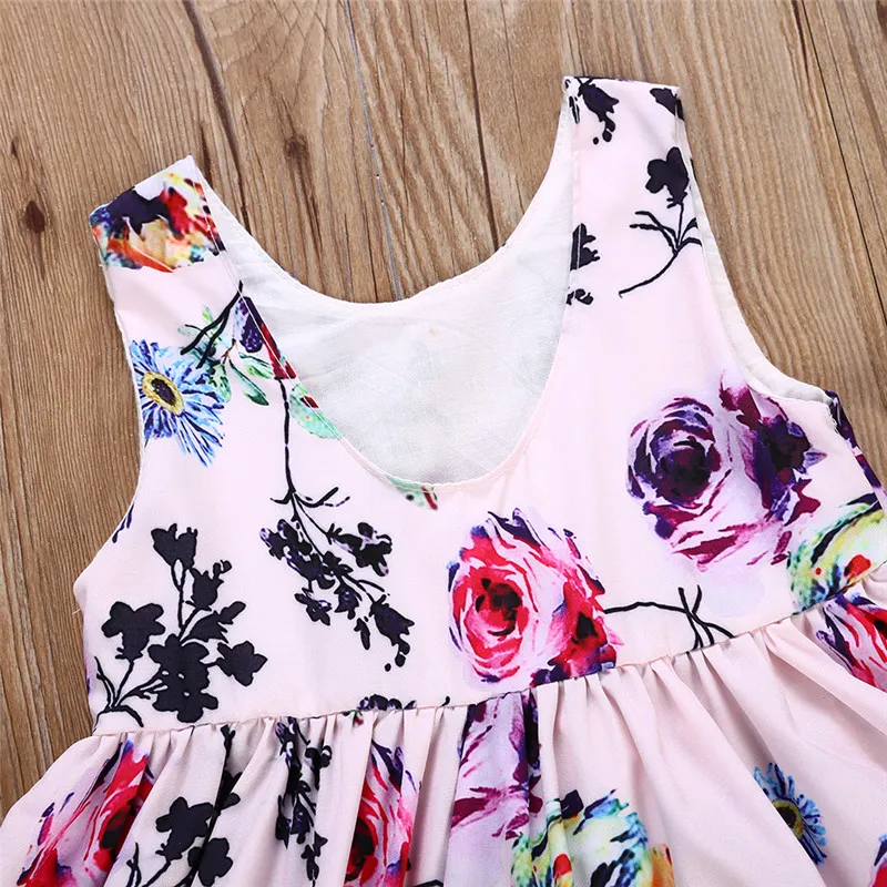 Elegante Mädchen Kleider 2018 Sommer Kleinkind Mädchen Prinzessin Kleid Floral Rüschen Party Kleid Sommerkleid Boutique Kinder Kleidung Kinder Kleidung