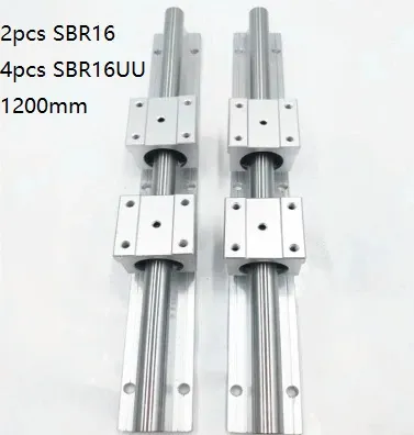 Lot 2 Rails Linéaires SBR16 + 4 Blocs SBR16UU 500 Mm - CNC Imprimante 3D