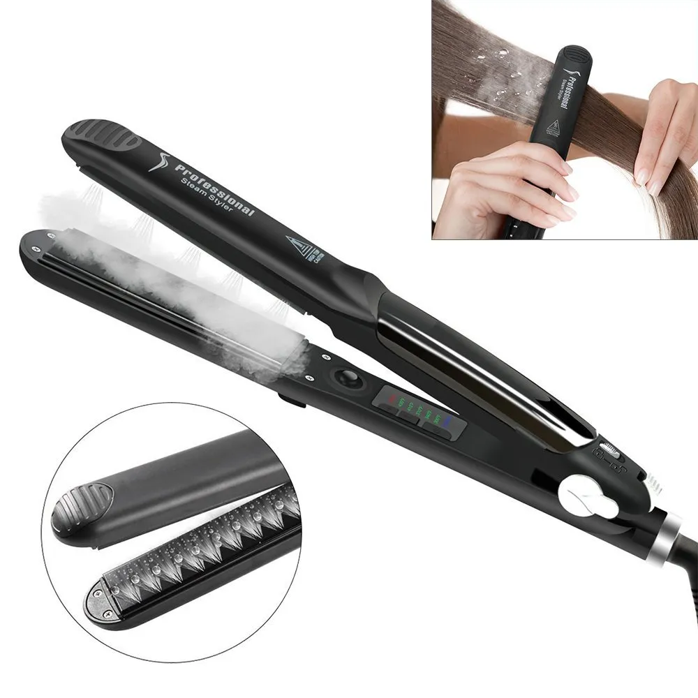 Professional argan oil steam hair straightener on sale
