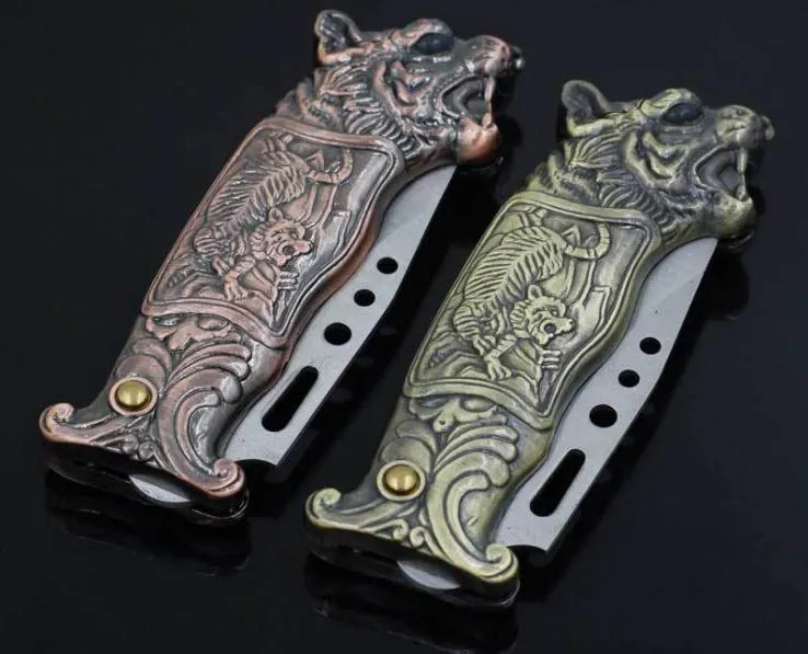 Tiger Head Knife Windproof Lighter Box Package Metal Lighter Qihu