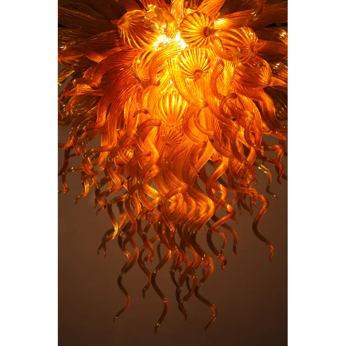 Colored Chandeliers Lamp Style Chandelier Lighting Flush Mounted Fixture Classic Golden Hand Blown Glass Lights