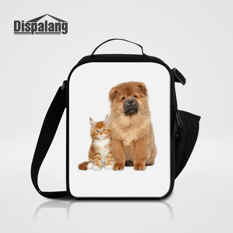 Borse da pranzo portatili isolate per bambini Cibo termico Bolsa Termica 3D Gatto Cane Animale Scatola da pranzo Borsa a tracolla per scuola Donna Bambino Lancheira