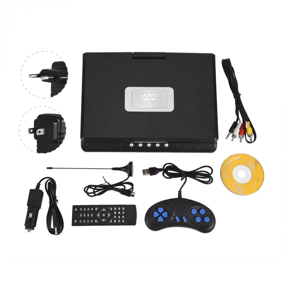 ポータブル DVD プレーヤー: 9 インチ 270 度回転可能な LCD ワイド
