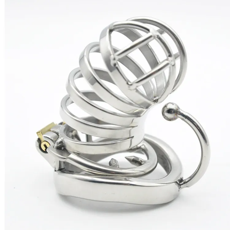 Steel Plated Male Chastity Device Cock Cage Penis Locking Tube Cage 3 Styles