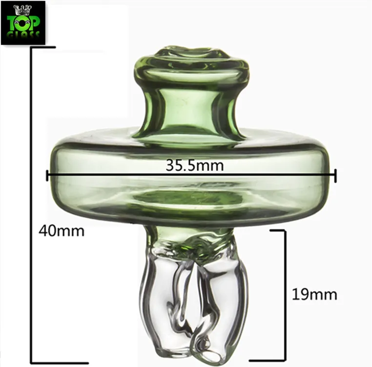 Tapa de carbohidratos de vidrio de doble dirección de color humo para uñas de 3 mm de espesor y banger banger bongs plataformas de aceite dab