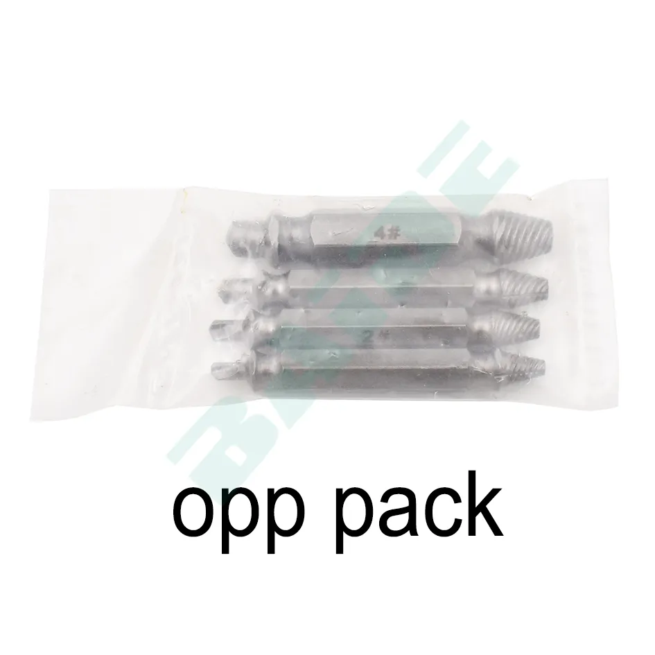 Extractor de tornillos para carpinteros, 4 Uds., guía de extracción de taladro, pernos rotos, fácil de quitar, tornillo de doble cara, extractor de tornillos, /lote