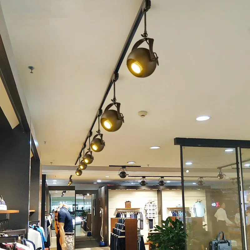 Window Display Track Lights Modern Track Lighting LED Ceiling Rail Lamp Rotatable Spotlights, Black ...