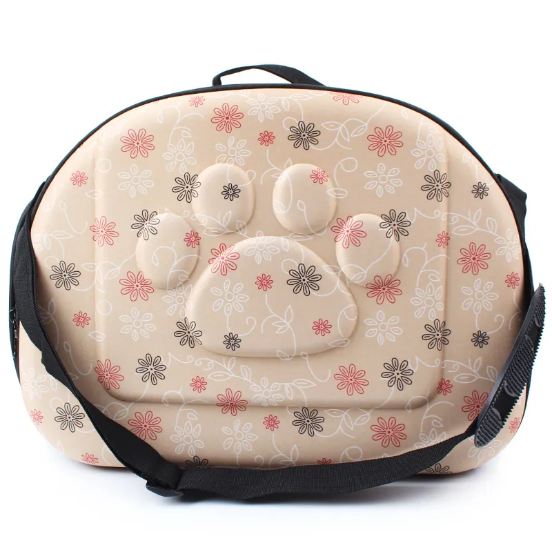 Dog Carrier Puppy Portable Travel Tote Pet Bag Eva Väskor Axel Andningsbar Utomhus Ryggsäck Folding Bekväm Zipper Pet House Stor Storlek